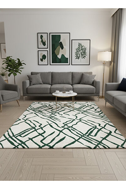 ALLGELSİN Elastic Micro Fleece Carpet Cover 4m2 160X230 or 6m2 200X300 Four o...