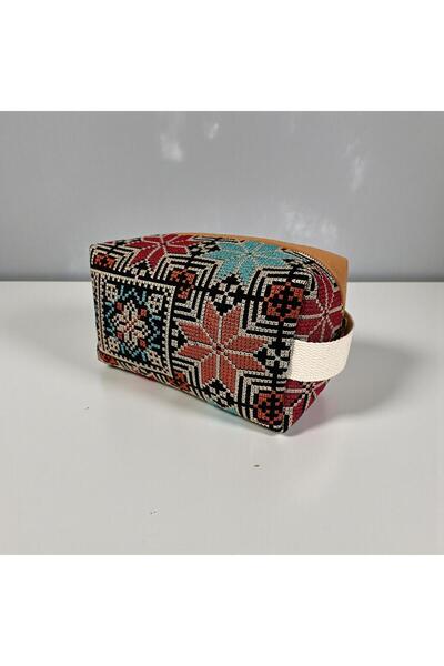 Generic Multi-Purpose Makeup & Travel Pouch with Palestinian Embroidery Pattern