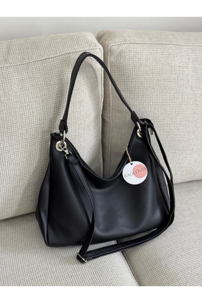 BAGLOVİS Ring-Detail Lined Relaxed Shoulder Bag
