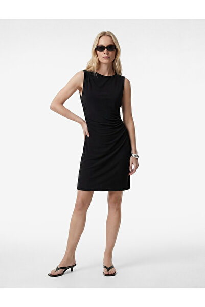 Koton Μίνι φόρεμα ντραπέ από ύφασμα Sandy χωρίς μανίκια με λαιμόκοψη