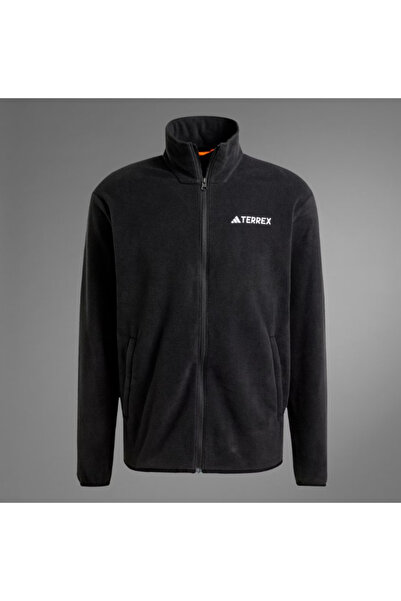 adidas JP0795 MT ESS FZ FL Jachetă polară pentru bărbați, neagră