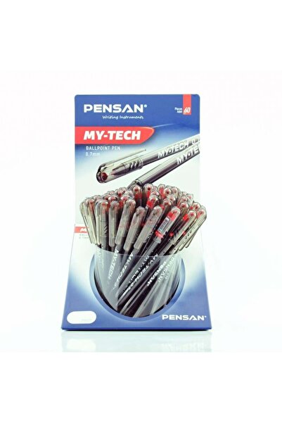 Pensan Ballpoint Pen My-Tech Red 60's Stand