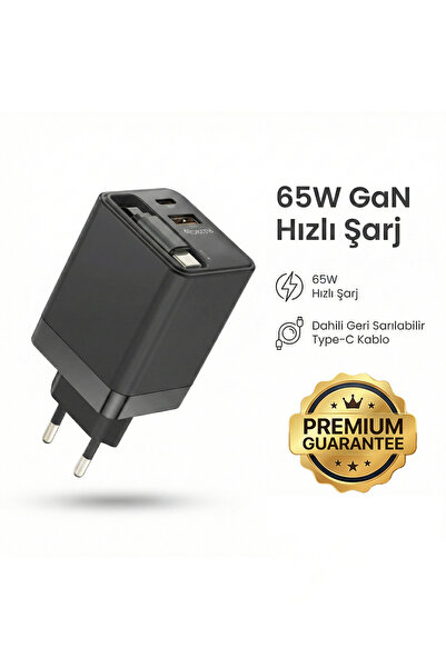 4Berry 65W Super Fast Charger Type-C Hızlı Şarj Adaptörü – Laptop, Tablet & T...