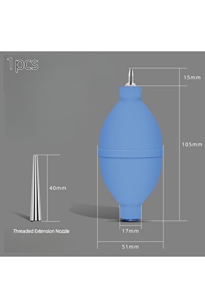Choice1 منفاخ هواء يدوي أزرق 2 في 1 | أداة سريعة لإزالة الغبار عن العدسات ولو...