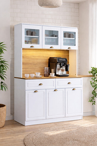 Setay Kahve Köşesi, Blesk İnce Kum Aydınlatmalı, Raflı, Çekmeceli, Kahve Köşe...