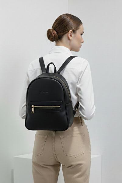 Lesa Wear Γυναικείο μαύρο σακίδιο πλάτης 2 θέσεων