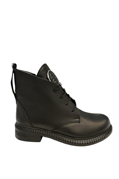 Castle Black YLDZ-20915-1 حذاء كلاسيكي أسود من الجلد الطبيعي للنساء