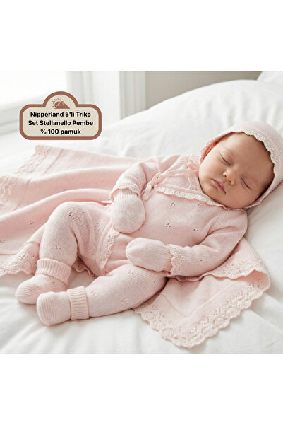 Nipperland طقم تريكو وردي ستيلانيلو مكون من 5 قطع