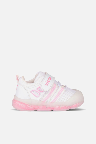 Vicco 346.E24Y.150 حذاء أورانتي للأطفال للخطوة الأولى باللون الأبيض والوردي