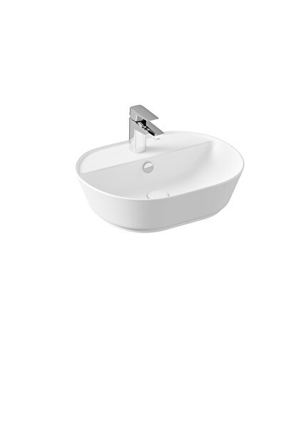 VitrA Geo 7428B001-0001 Oval Çanak Lavabo, 55 cm, Mat Beyaz