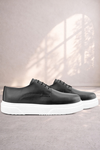 Rakerplus Derby Prava koža crno-beli potplati, klasične dečije cipele