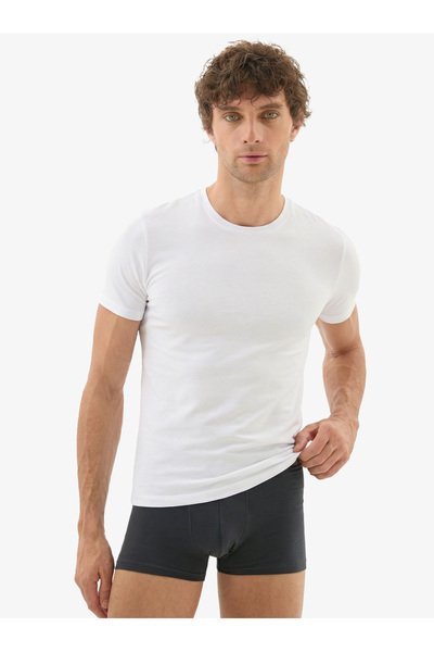 Blackspade Men's White Crew Neck Undershirt Aura 9506