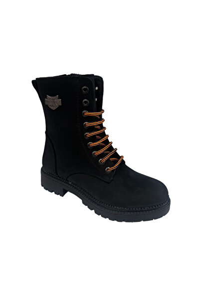 Castle Black Yldz-90006-9 حذاء نسائي من الجلد الطبيعي باللون الأسود