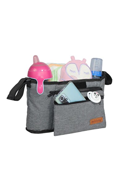 Aggu Bebe Molls Baby-Molpaş Baby Stroller Organizer - Gray Standard