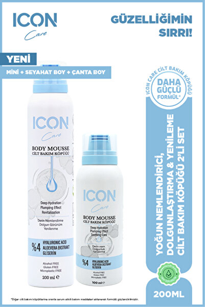 ICON Care HYALURONIC ACID CİLT BAKIM KÖPÜĞÜ 200 ML+100 ML