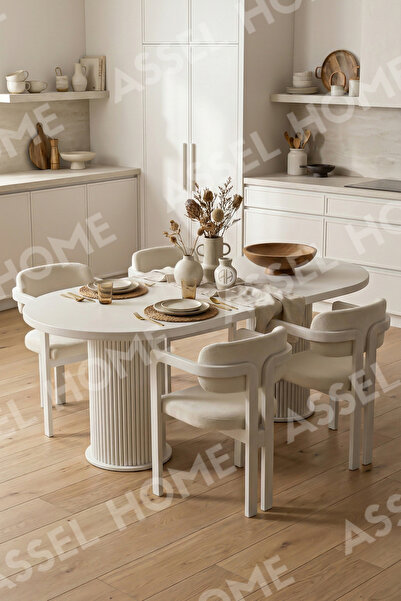 ah assel home Pruva Bohem Ayak 4'lü Tokyo Metal Demonte Sandalye 80x140 Masa ...