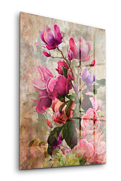 Decovetro Stakleni sto, uljana slika, ruže