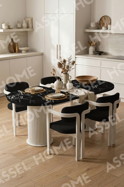 ah assel home Caren Bohem Ayak 4'lü Tokyo Metal Demonte Sandalye 80x140 Masa ...