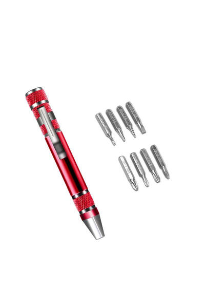 Choice Red Multifunction 8 in 1 Pocket Precision Mini Screwdriver Pen Mobile ...