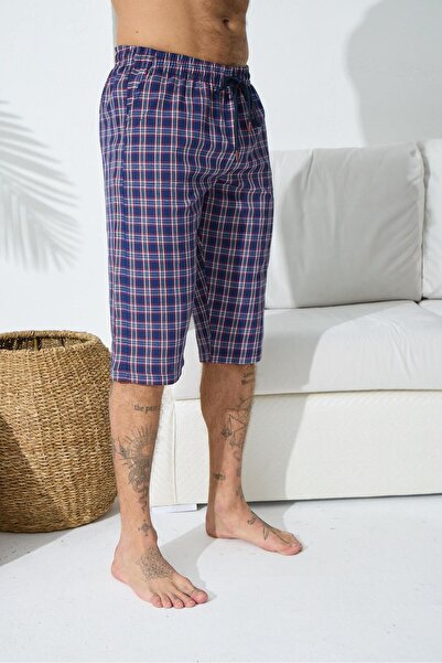 Genel Markalar Goldoremi 186 Erkek %100 Pamuklu Poplin Kumaş Tek Kapri Şort