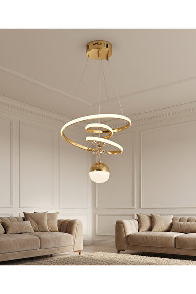 lüx aydınlatma Melis Mini Ledli Gold Avize