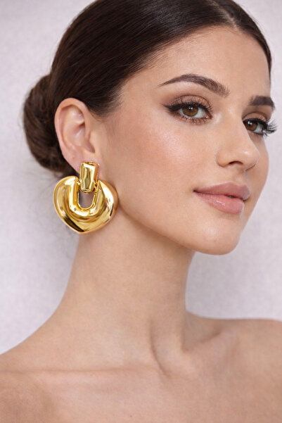 Kutcha Accessories Glitter Big Heart Earrings with Gold and Silver Color Options