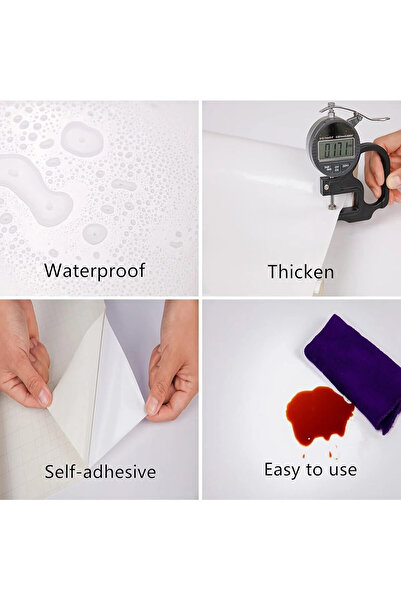 Genel Markalar Parlak Beyaz Kendinden Yapışkanlı Folyo