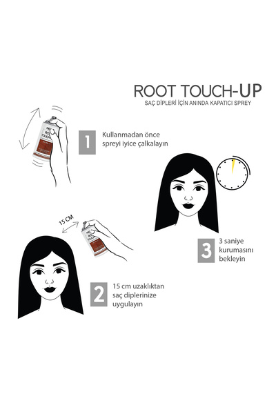 Neva ROOT TOUCH-UP Saç Dipleri İçin Kapatıcı Sprey KIZIL 75ml x 4adet