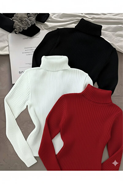 Buteks Βαμβακερό πλεκτό πουλόβερ με υφή, με ζιβάγκο, στενή εφαρμογή, unisex, ...