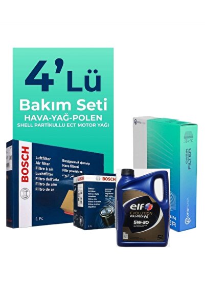 Bosch Dacia Duster 1.5 Dci KW80 Filtre Seti 2013-2018+Elf Yağ 5w30 5lt(MAZOT ...