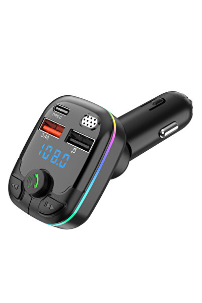 Choice جهاز إرسال راديو FM للسيارة بتقنية بلوتوث 5.0 من النوع A، مزود بمنفذي ...