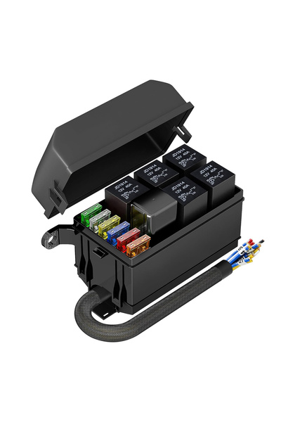 Choice صندوق توزيع فيوزات ومرحلات مُجهز مسبقًا بستة فتحات، 12 فولت، طراز 1، ل...