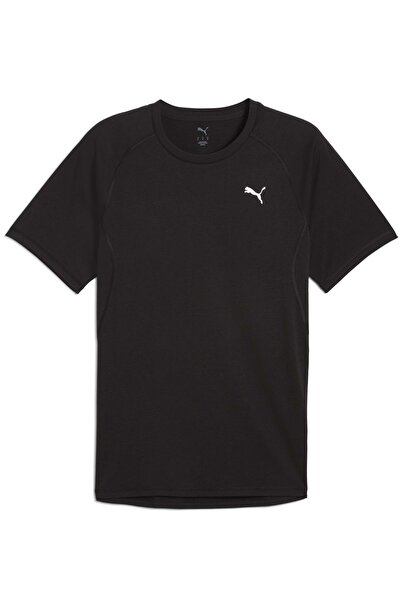 Puma 526603 Run Velocity Tee Tri-Blend T-Shirt Ανδρικό T-Shirt ΜΑΥΡΟ