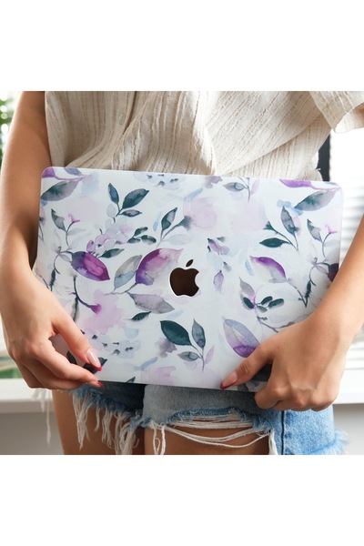 Mcstorey MacBook Air M1 13.3 inç Kılıf A2337 A2179 A1932 Uyumlu Mat Çiçek Des...