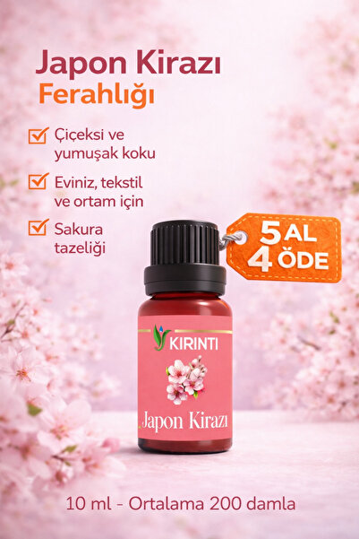 KIRINTI 2000 Japon Kirazı Kokulu Esansı 10 ml – Buhurdanlık, Difüzör ve Oda K...