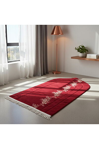 Goat-x سجادة صلاة فاخرة مخملية بتصميم محراب وتطريز أنيق – خفيفة ومريحة