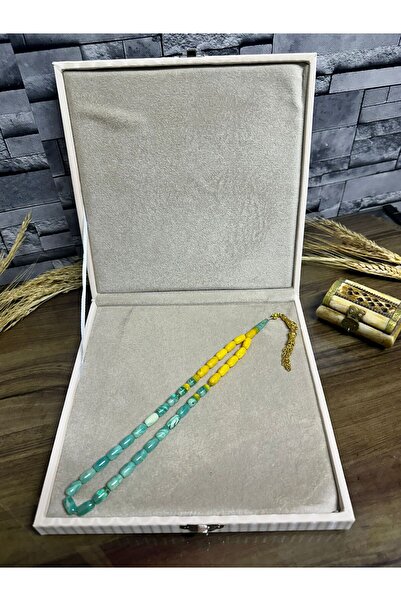 Koleksiyon Tesbih Kişiye Özel İsimli Kadife Kutulu Sıkma Kehribar Tespih Hedi...