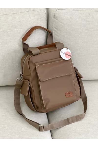 BAGLOVİS TAMNO BEŽ ŽENSKI RUKSAK SA BOČNIM I PREDNJIM DŽEPOVIMA Torba SI