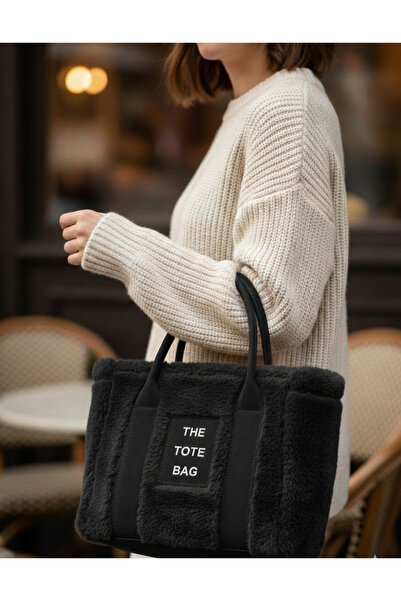 DMR PLACE The Tote Bag Peluş El ve Omuz Çantası