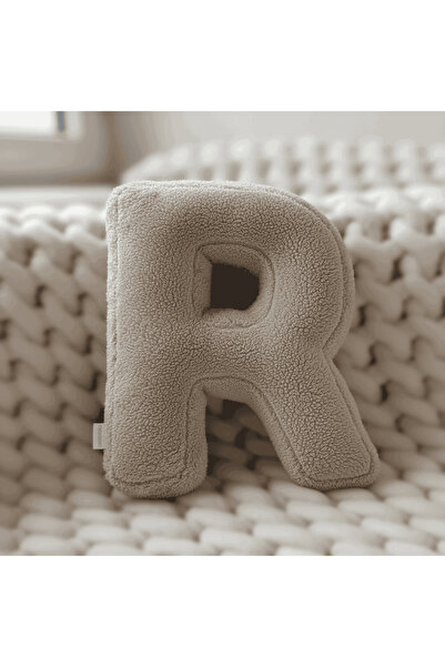 Woodesk Λίτερα, Γράμμα Ρ, Μαξιλάρι, Μαξιλάρι ριχτάρι, Γεμιστό με ίνες, Ύφασμα...