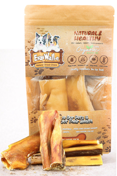 Eva & Wall-e Kurutulmuş Dana Kelle Derisi 100g | Doğal Köpek Kemiği & Uzun Sü...