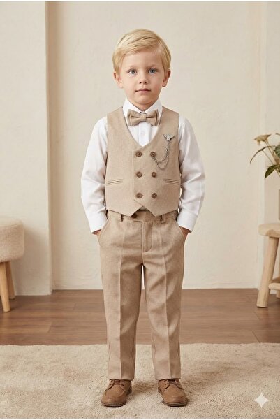 Carinos costum vesta copil barbat cu accesorii