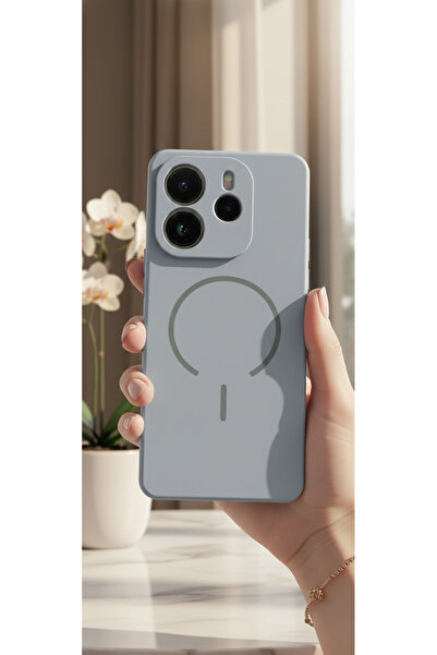 Xiaomi Redmi Note 14 4G İçin Uyumlu M-Safe Özellikli Soft Renkli Elde Kaymaz Silikon Kılıf