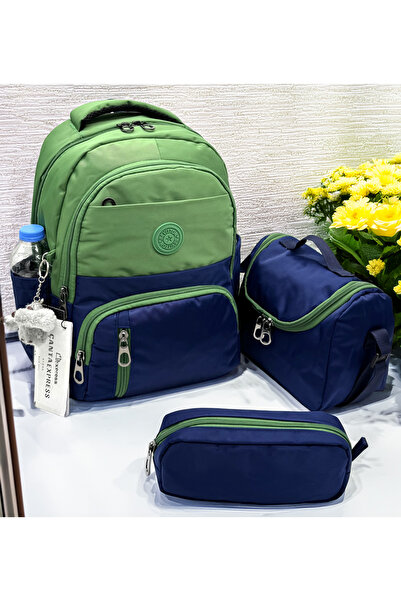 ÇantaExpress Suya Dayanıklı Ilk Okul Çantası 3'lü Seti Unisex Çocuk Ilkokul Ç...