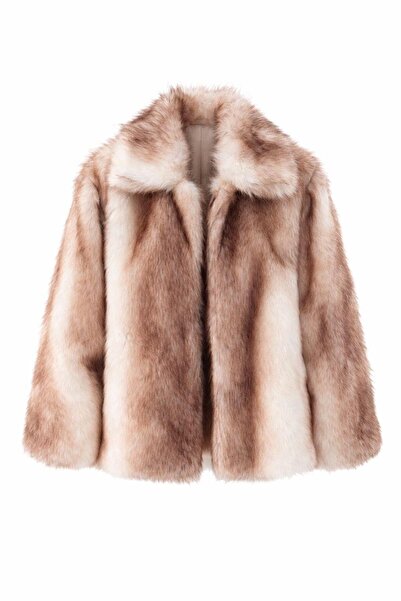 HAZELANNA Γούνα καφέ χρώματος Ombre