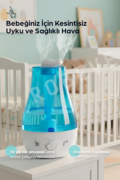 ROBEVE 3 Litre Ultrasonik Buhar Makinesi Hava Nemlendirici Buhar Makinesi Ayarlanabilir Sprey Çıkışı