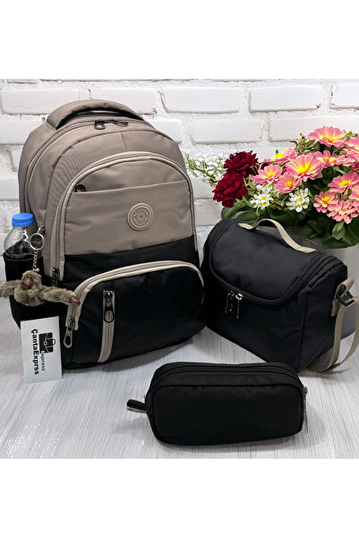 ÇantaExpress İlk Okul Çantası 3'lü Seti Unisex Çocuk Suya Dayanıklı Ilkokul Ç...