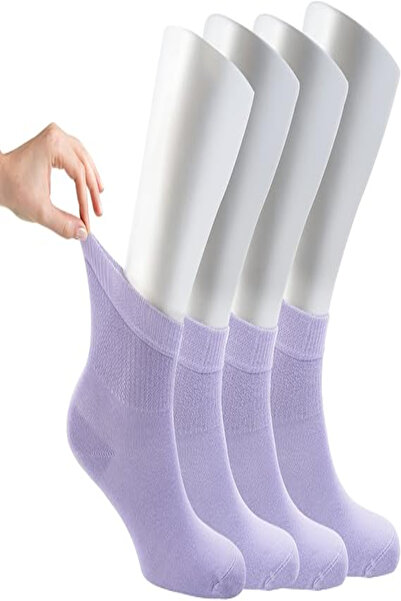 Ozzy Socks 4 perechi de șosete de damă din bambus, fără elasticitate, care nu...