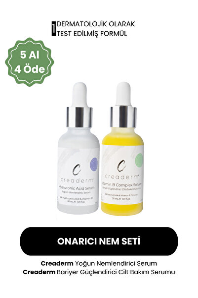 CREADERM Onarıcı Nem Seti (Bariyer Güçlendirici & Yoğun Nemlendirici Serum)