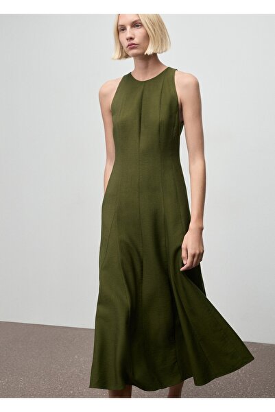 MANGO Woman Godeli evaze elbise